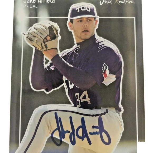 2007 Just Rookies Jake Arrieta Signed Card Chicago Baltimore TCU MLB-Horned Frog - Picture 4 of 5